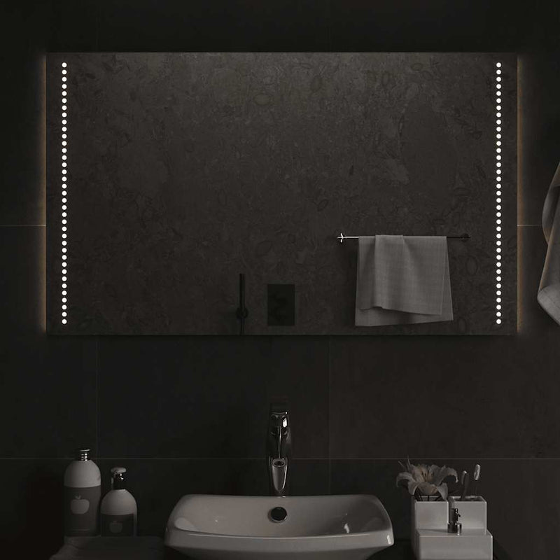 vidaXL LED-es fürdőszobatükör 100x60 cm