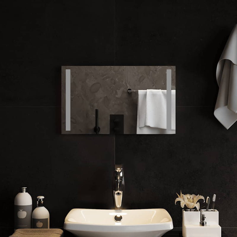 vidaXL LED-es fürdőszobatükör 50x30 cm