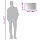 vidaXL LED-es fürdőszobatükör 50x30 cm