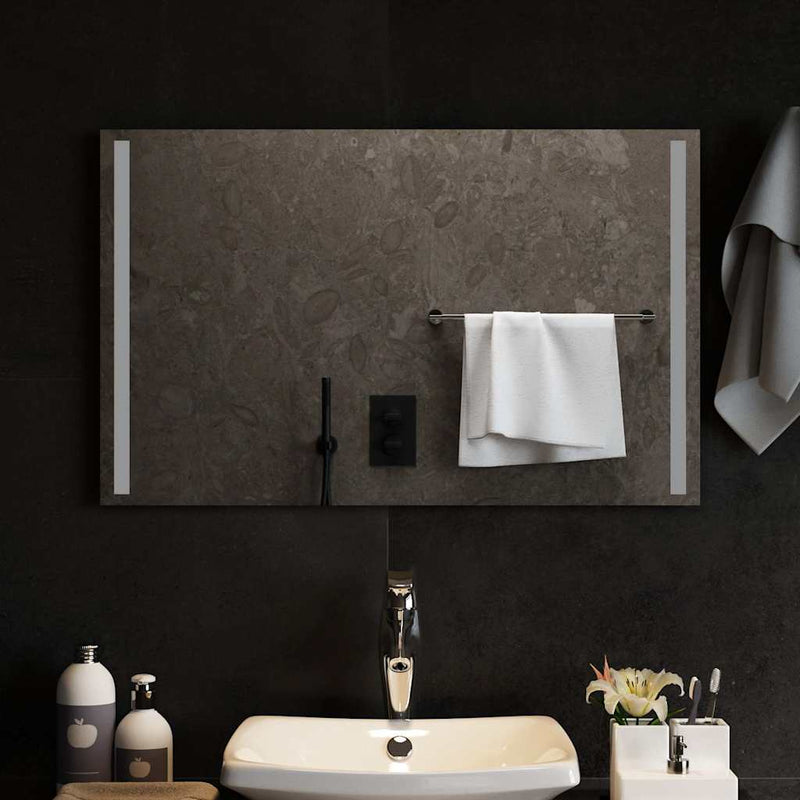 vidaXL LED-es fürdőszobatükör 80 x 50 cm