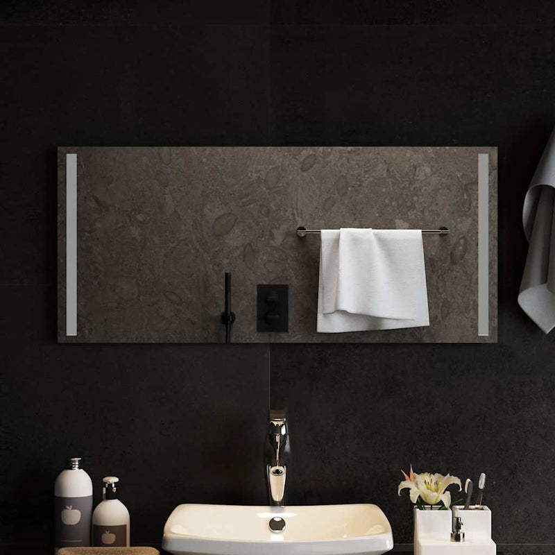 vidaXL LED-es fürdőszobatükör 90x40 cm