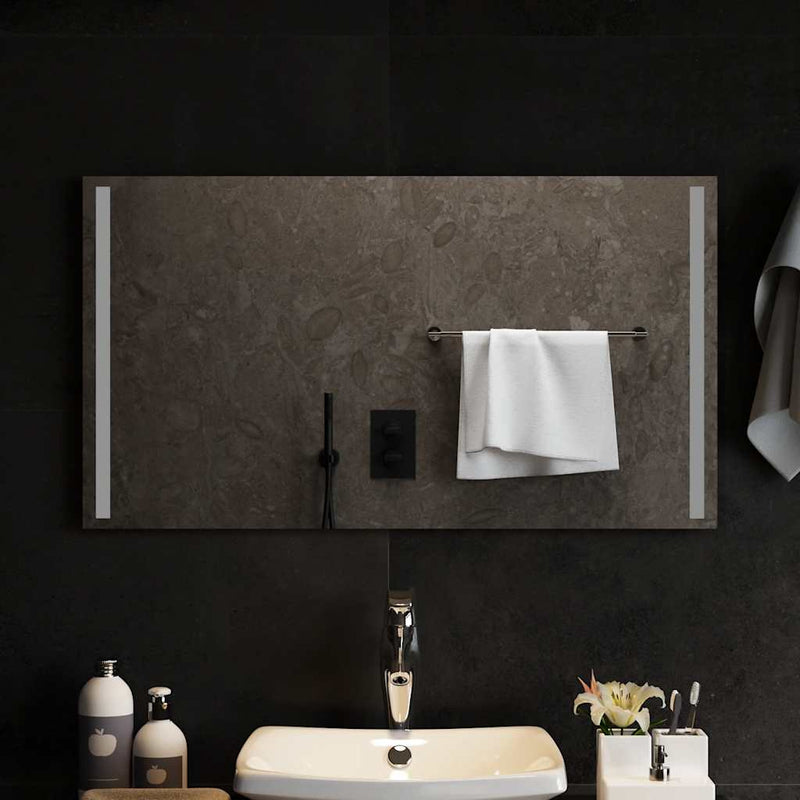 vidaXL LED-es fürdőszobatükör 90x50 cm