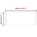 vidaXL LED-es fürdőszobatükör 100x40cm