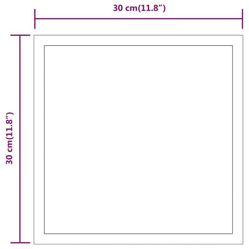 vidaXL LED-es fürdőszobatükör 30x30 cm
