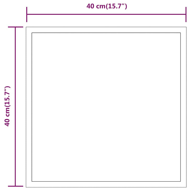 vidaXL LED-es fürdőszobatükör 40x40 cm