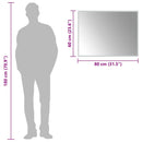 vidaXL LED-es fürdőszobatükör 80x60 cm