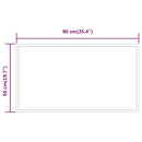 vidaXL LED-es fürdőszobatükör 90x50 cm