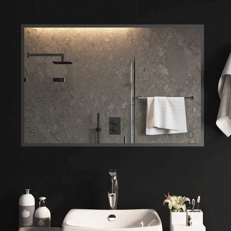 vidaXL LED-es fürdőszobatükör 90x60 cm