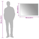 vidaXL LED-es fürdőszobatükör 90x60 cm