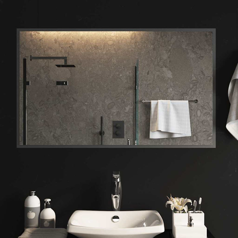vidaXL LED-es fürdőszobatükör 100x60 cm