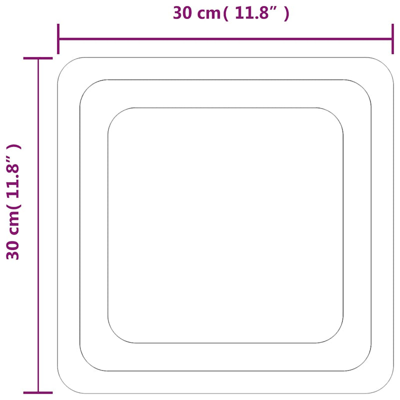 vidaXL LED-es fürdőszobatükör 30x30 cm
