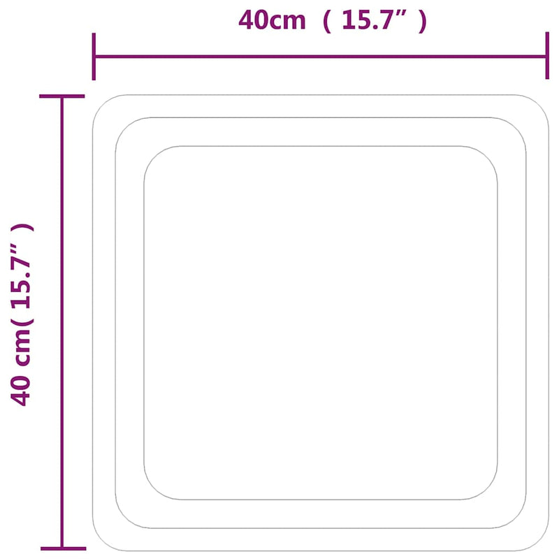 vidaXL LED-es fürdőszobatükör 40x40 cm