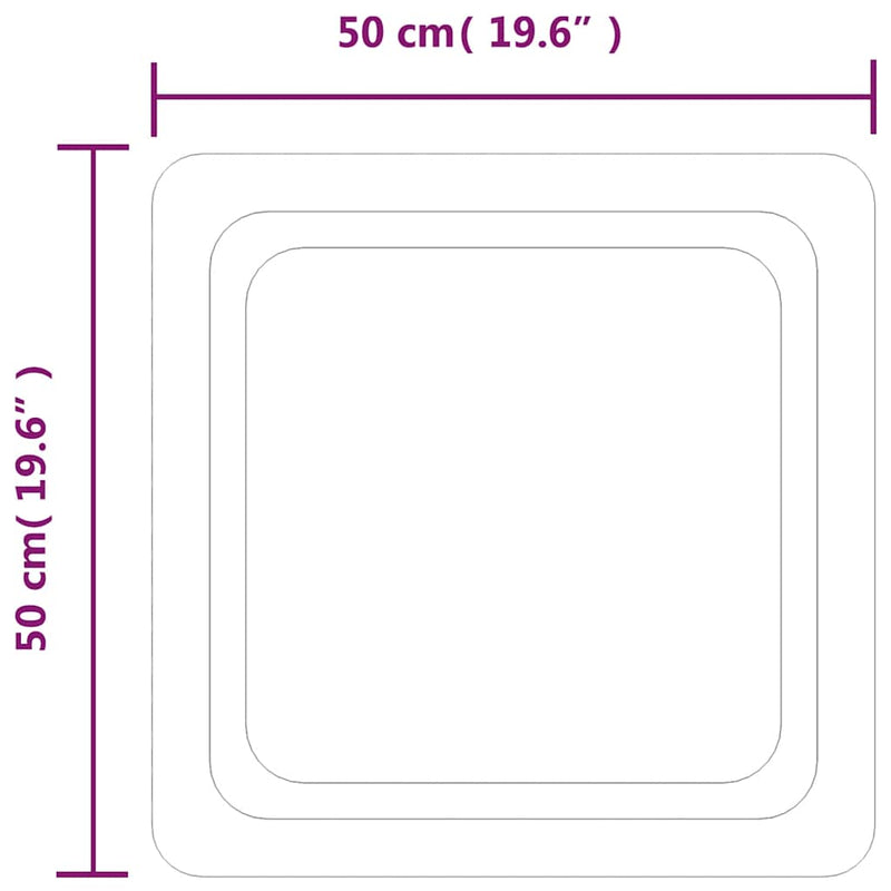 vidaXL LED-es fürdőszobatükör 50x50 cm
