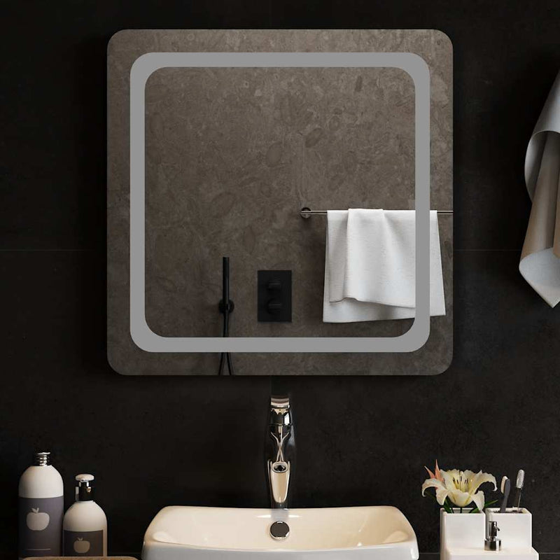 vidaXL LED-es fürdőszobatükör 60x60 cm