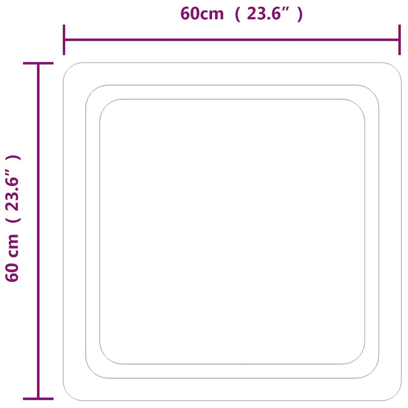 vidaXL LED-es fürdőszobatükör 60x60 cm