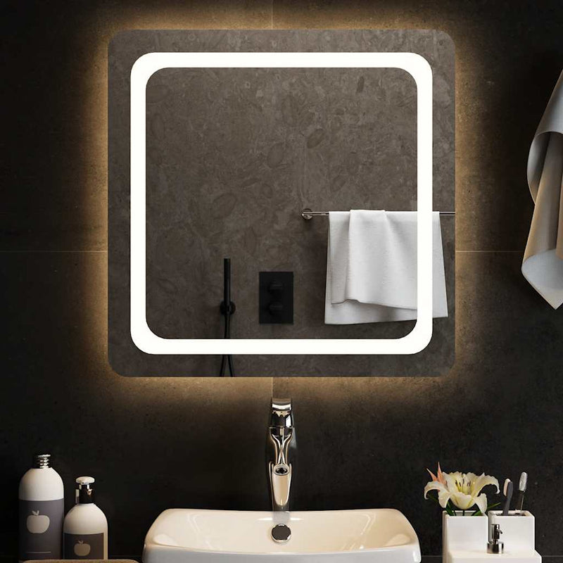 vidaXL LED-es fürdőszobatükör 60x60 cm