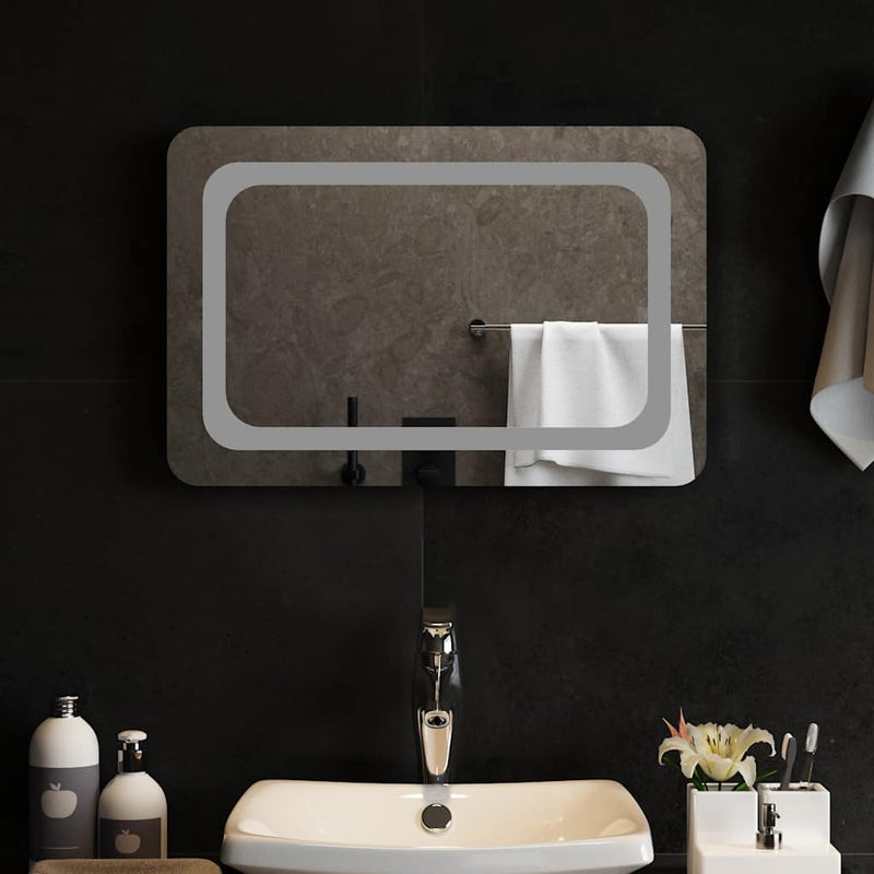 vidaXL LED-es fürdőszobatükör 60x40 cm