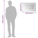 vidaXL LED-es fürdőszobatükör 60x40 cm