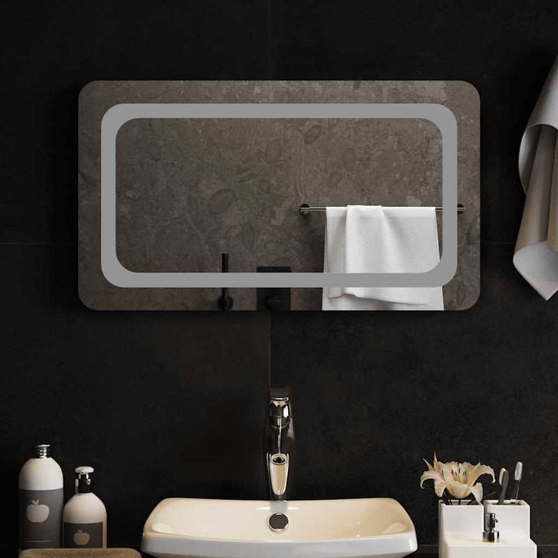 vidaXL LED-es fürdőszobatükör 70x40 cm