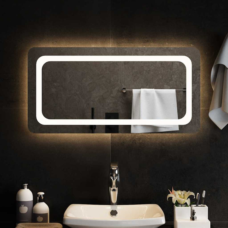 vidaXL LED-es fürdőszobatükör 80 x 40 cm