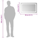 vidaXL LED-es fürdőszobatükör 80 x 50 cm