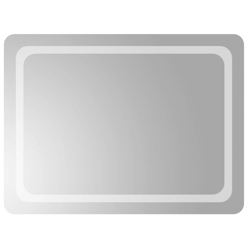 vidaXL LED-es fürdőszobatükör 80x60 cm