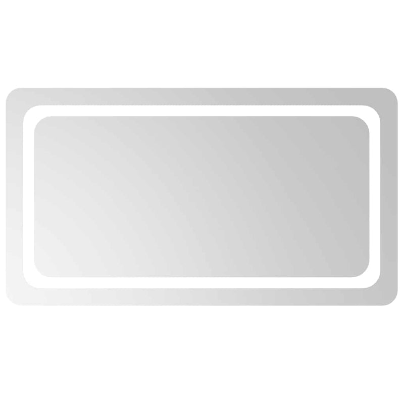 vidaXL LED-es fürdőszobatükör 90x50 cm