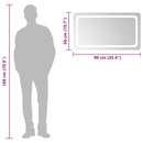 vidaXL LED-es fürdőszobatükör 90x50 cm