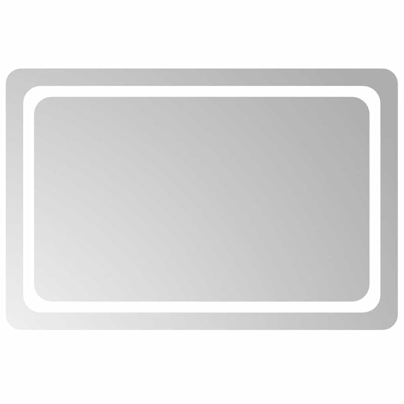 vidaXL LED-es fürdőszobatükör 90x60 cm
