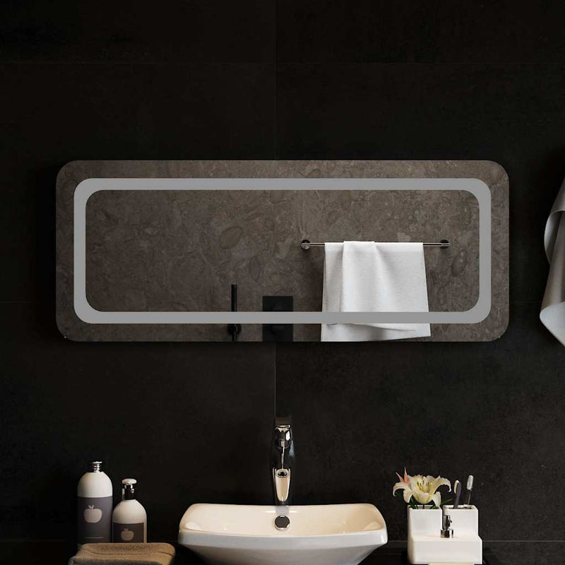 vidaXL LED-es fürdőszobatükör 100x40cm