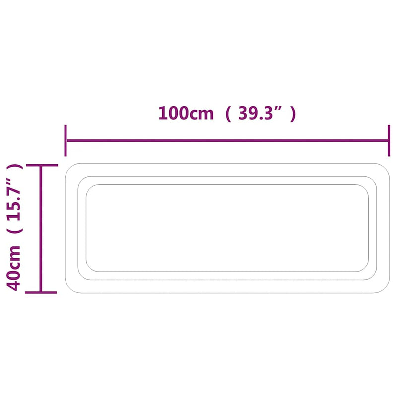 vidaXL LED-es fürdőszobatükör 100x40cm