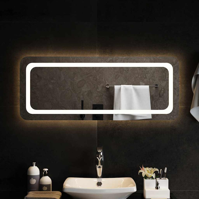 vidaXL LED-es fürdőszobatükör 100x40cm