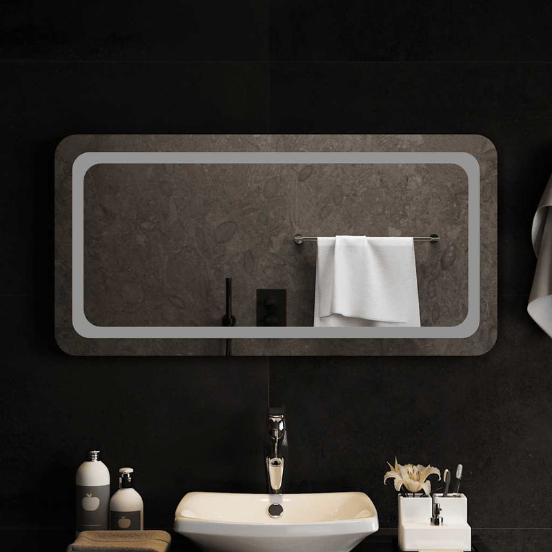 vidaXL LED-es fürdőszobatükör 100x50 cm