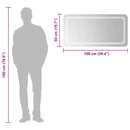 vidaXL LED-es fürdőszobatükör 100x50 cm