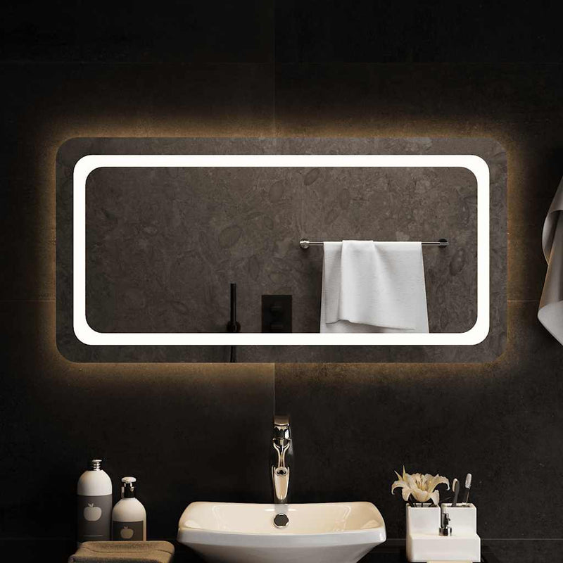 vidaXL LED-es fürdőszobatükör 100x50 cm