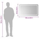 vidaXL LED-es fürdőszobatükör 100x60 cm