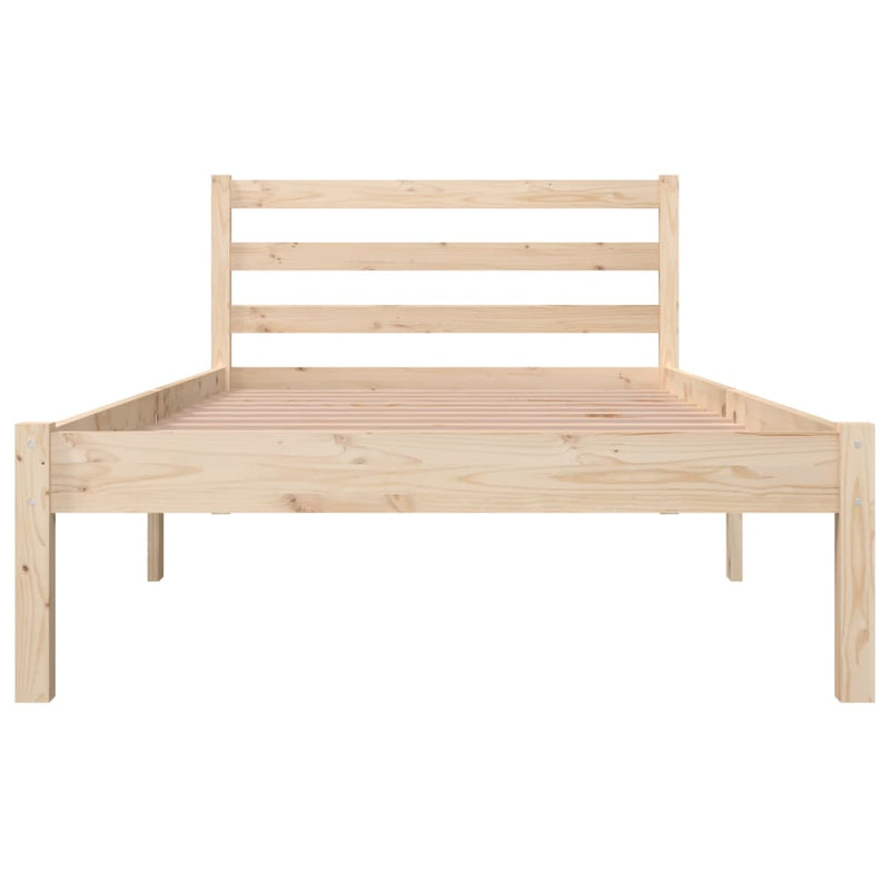 vidaXL Single tömör fenyőfa ágykeret 90 x 190 cm
