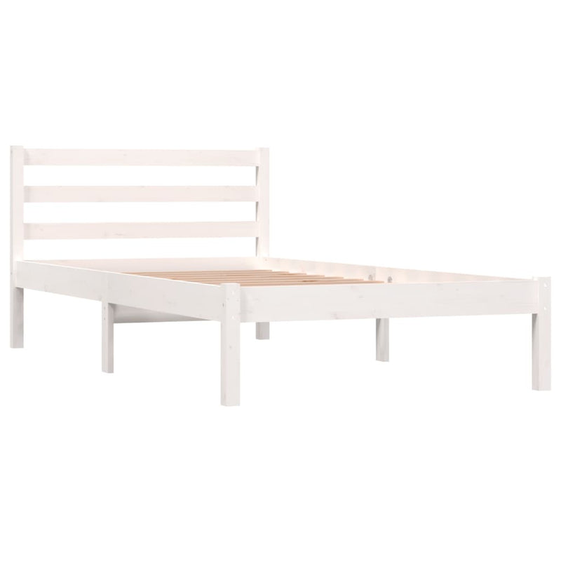 vidaXL fehér tömör fenyőfa ágykeret 90 x 190 cm (Single)