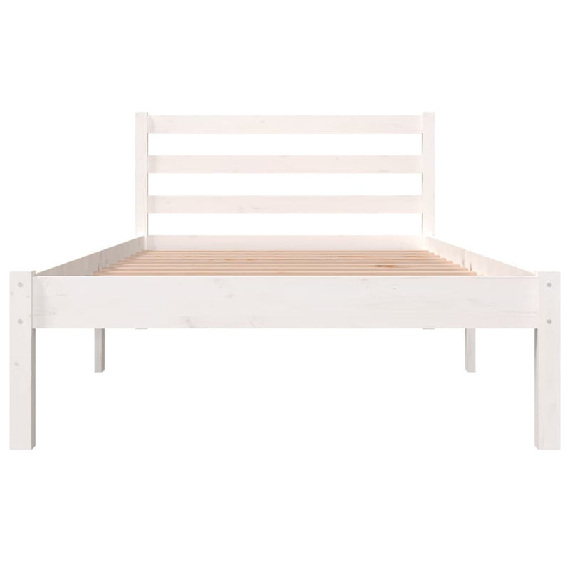 vidaXL fehér tömör fenyőfa ágykeret 90 x 190 cm (Single)