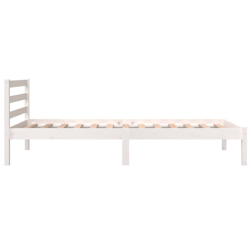 vidaXL fehér tömör fenyőfa ágykeret 90 x 190 cm (Single)