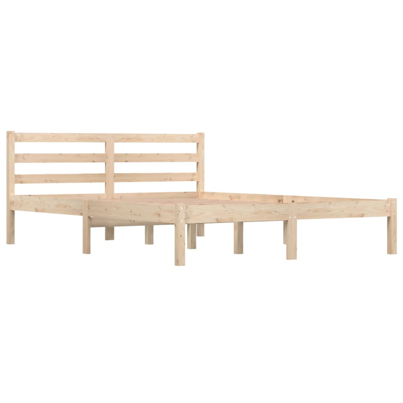 vidaXL Small Double tömör fenyőfa ágykeret 120 x 190 cm