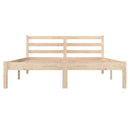 vidaXL Double tömör fenyőfa ágykeret 135 x 190 cm