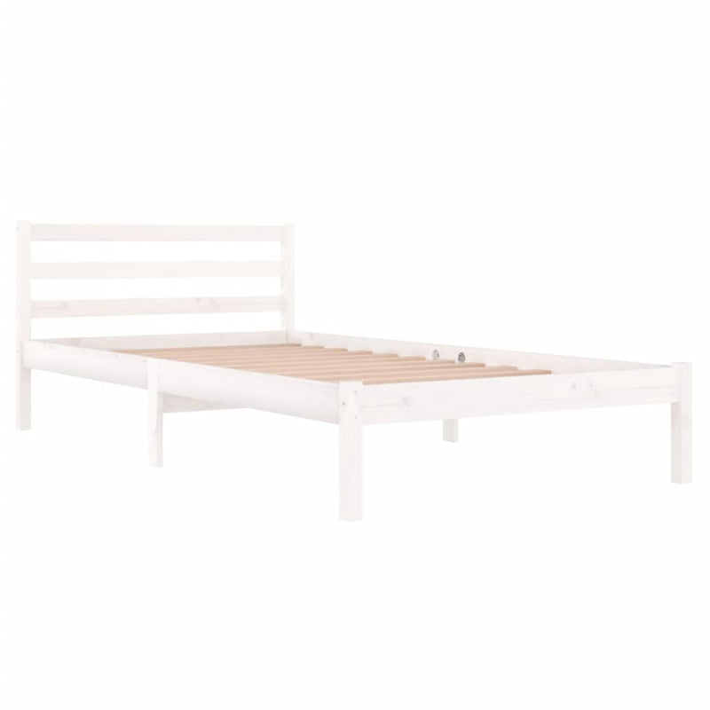 vidaXL fehér tömör fenyőfa ágykeret 100 x 200 cm