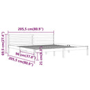 vidaXL fehér tömör fenyőfa ágykeret 200 x 200 cm