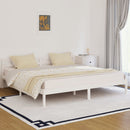 vidaXL fehér tömör fenyőfa ágykeret 200 x 200 cm