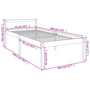 vidaXL Small Single tömör fenyőfa ágy időseknek 75 x 190 cm