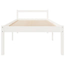 vidaXL Small Single fehér tömör fenyőfa ágy időseknek 75 x 190 cm