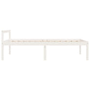 vidaXL Small Single fehér tömör fenyőfa ágy időseknek 75 x 190 cm
