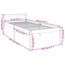 vidaXL Small Single fehér tömör fenyőfa ágy időseknek 75 x 190 cm