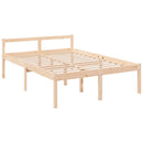 vidaXL Small Double tömör fenyőfa ágy időseknek 120 x 190 cm